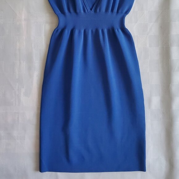 GAUDI Designer Mini Dress Cobalt Blue Bodycon Tank Dress Women's size large - Picture 2 of 9